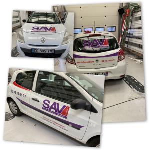 Enseignes et véhicules SAV Informatique Verneuil